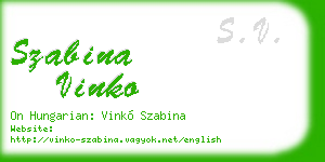 szabina vinko business card