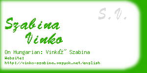 szabina vinko business card